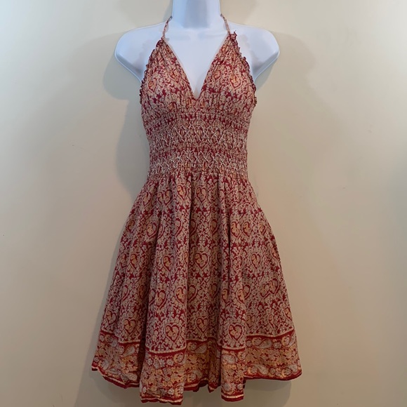 Hot Kiss Dresses & Skirts - Hot Kiss Halter Bow Tie V-Neck Above Knee Dress